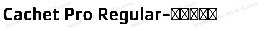 Cachet Pro Regular字体转换